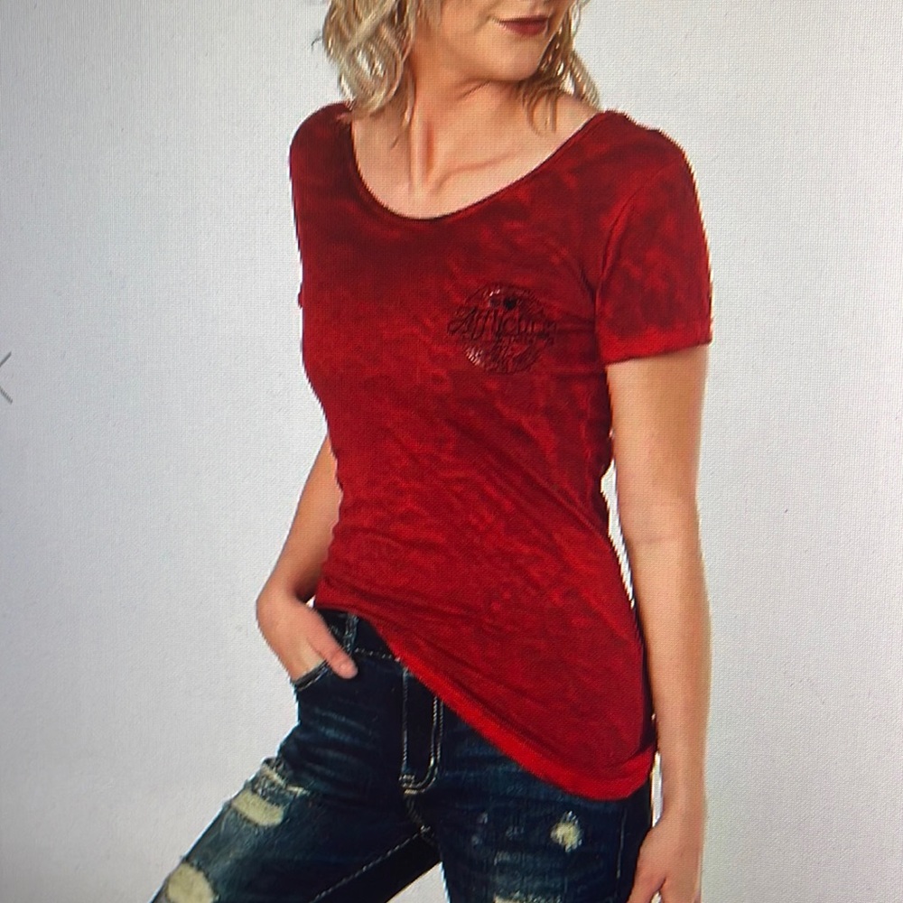 Affliction Los Lobos Reversible Tee - Medium